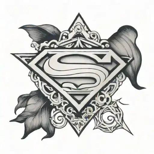 LIBRA STRONG as Superman logo incorporated tattoo design idea