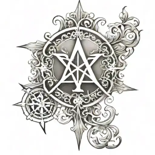 Chi Rho with filigree tattoo design idea