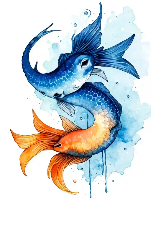 Taurus And Pisces tattoo design idea