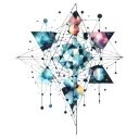 constellations and interstellar  tattoo design idea