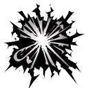 "Malkuth" The Overlap (Center Zone or Edge-to-Edge Fusion)	•	Where the two realms blend, show:	•	Light piercing through cracks i tattoo design idea