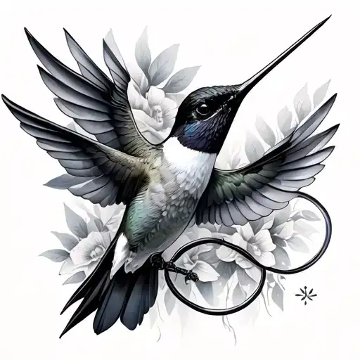 Hummingbird Infinity tattoo design idea