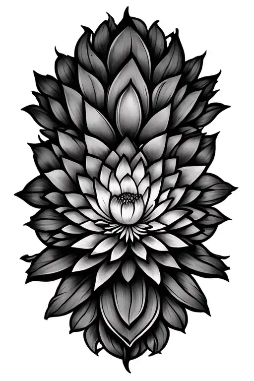 mandala lotus with Brenden Anairah Alexis Braxton tattoo design idea