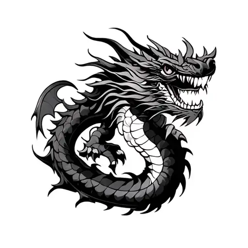 Mushu dragon tattoo design idea