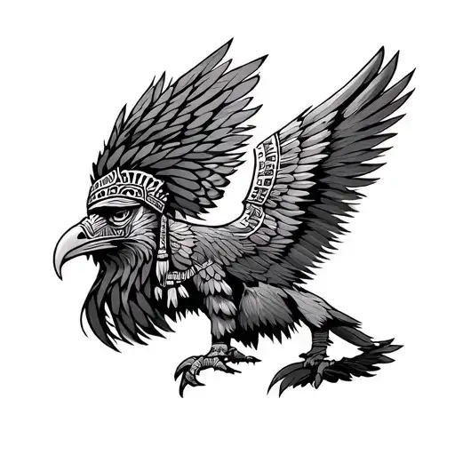 Aztec Eagle Warrior tattoo design idea