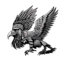 Aztec Eagle Warrior tattoo design idea