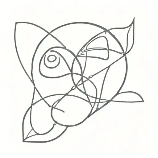 Pisces Taurus Libra symbol intertwined tattoo design idea