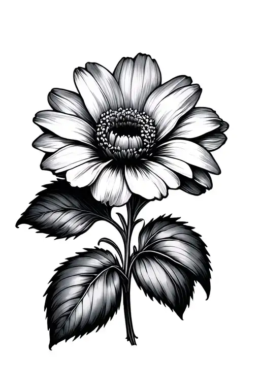 Fine Line flower with in the stem of the flower mara and 14.11.2024 tattoo design idea