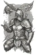 sparta warrior to space tattoo design idea