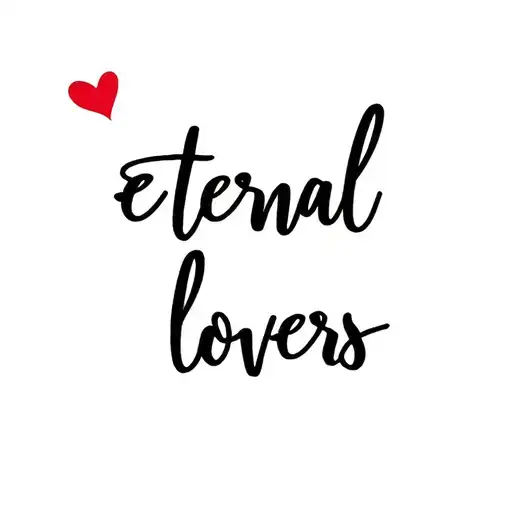Text "eternal lovers" tattoo design idea