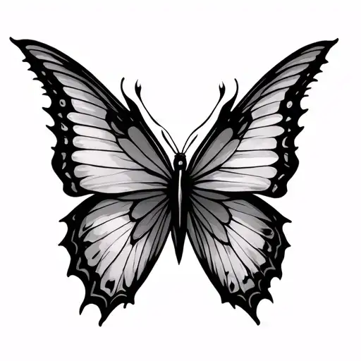 combine half a butterfly wing and half a flame for partners  tattoo design idea