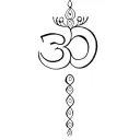 henna with om symbol tattoo design idea