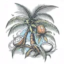 coconut tree tattoo design idea