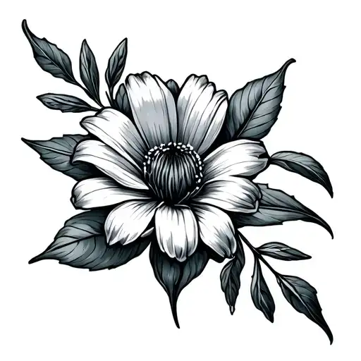 March And December Birth Flower tattoo design idea