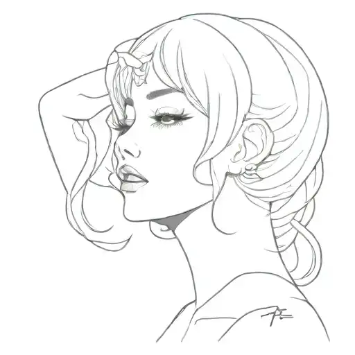 ahegao girl is naughty tattoo design idea