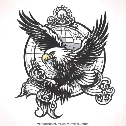 eagle globe and anchor tattoo design idea