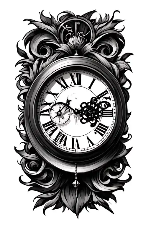 Double Clock face tattoo design idea