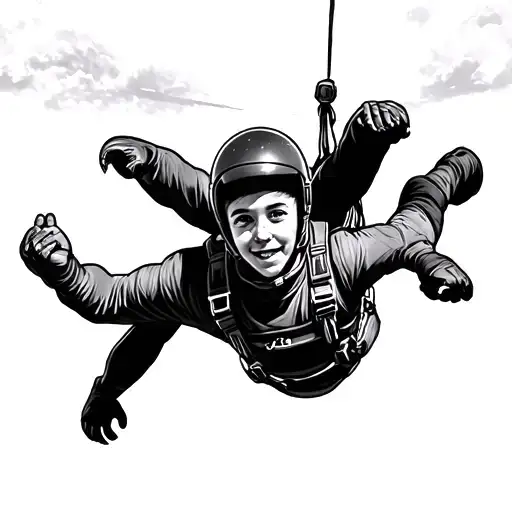 Skydiving tattoo design idea