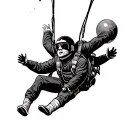 Skydiving tattoo design idea