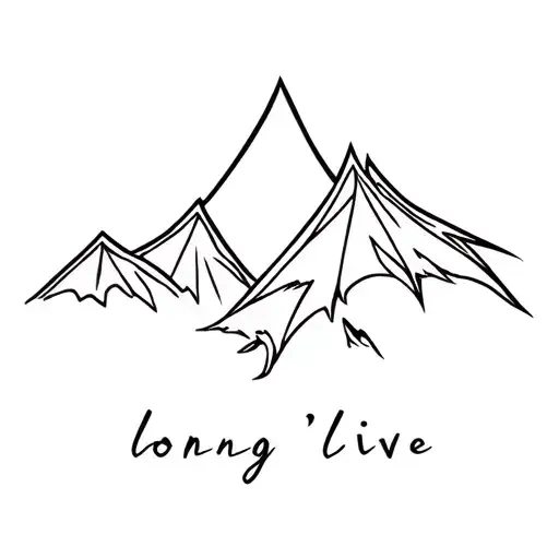 "long live" dragon mount rainier tattoo design idea