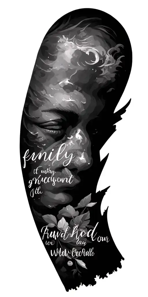 kids names incorporated into the design, travel, nature, strong, family tattoo design idea