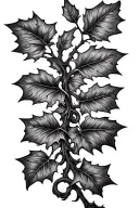 detailed single poinson ivy vine spine tattoo design tattoo design idea