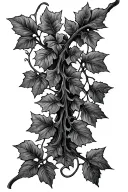 detailed single poinson ivy vine spine tattoo design tattoo design idea