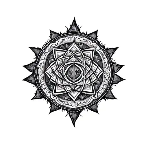 Sri Yantra tattoo design idea