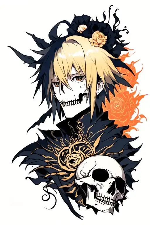 Minato with death tattoo design idea