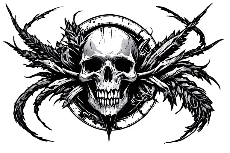 cyber sigilism tramp stamp tattoo design idea
