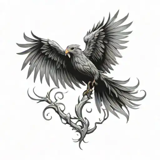 phoenix harry potter tattoo design idea