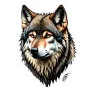 wolf head tattoo design idea