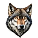 wolf head tattoo design idea