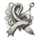 Axel Johnson 6/20/16 heart beat line sliver cmv ribbon cochlear implant tattoo design idea