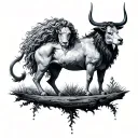 Taurus,Leo,Sagittarius, Libra zodiac sign tattoo design idea