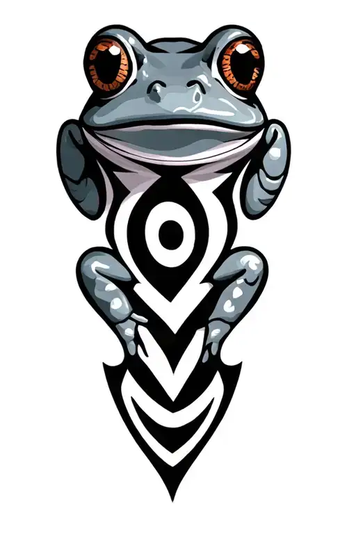 Puerto Rican taino frog tattoo design idea