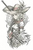 bloodborn lady maria tattoo design idea