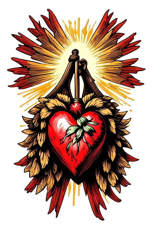 Sacred Heart of Jesus tattoo design idea