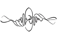 ohm mane padme hum, sound waves emanating tattoo design idea