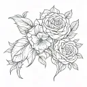 matching tattoo for mom that symbolizes love and loyalty even through the roughest of patches, we grew stronger togethe. tattoo design idea