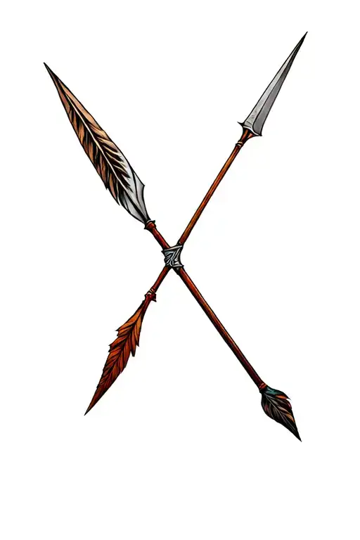 indian arrow weapon tattoo design idea
