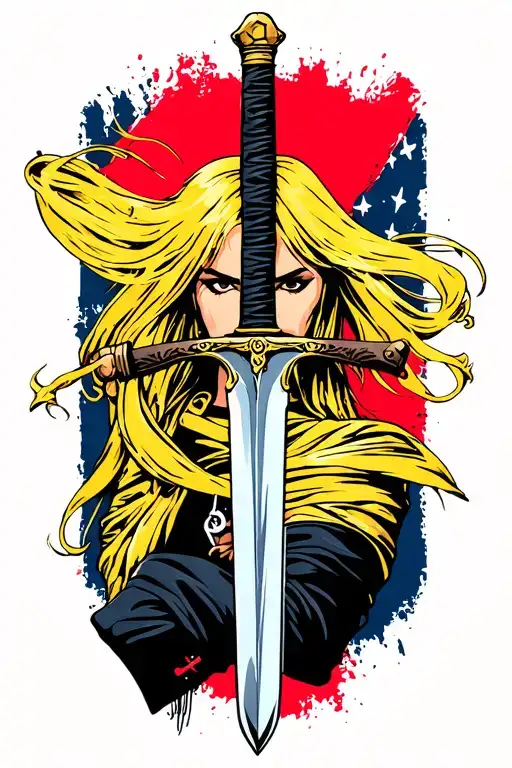 kill bill sword tattoo design idea