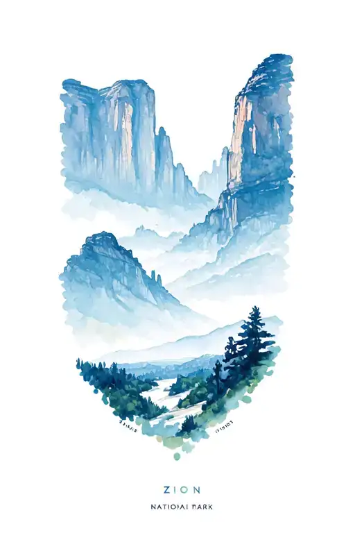 Zion National Park tattoo design idea