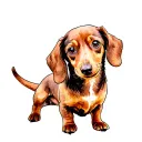 Dachshund Dog tattoo design idea