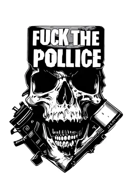 Fuck The Police tattoo design idea
