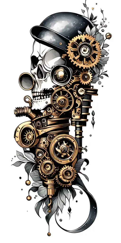 Steampunk tattoo design idea