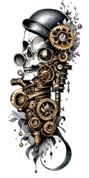 Steampunk tattoo design idea