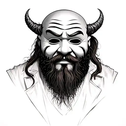 bray wyatt fiend mask tattoo design idea