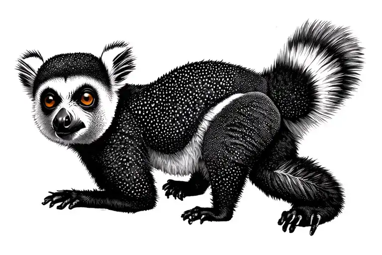 lemur tattoo design idea