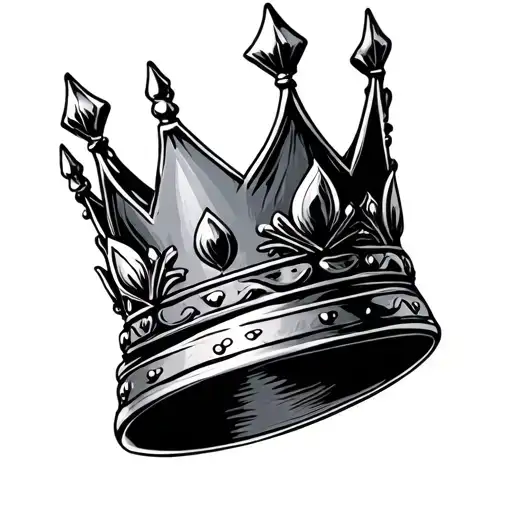 6 Point Crown tattoo design idea